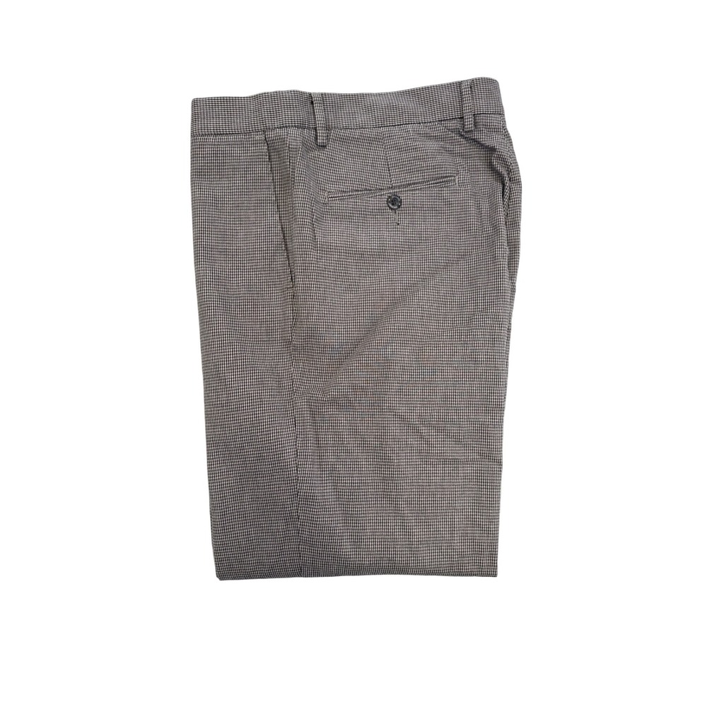 Dockers Signature Khaki‎ Mens 36x29 Brown Houndstooth Straight Fit D2 Pants